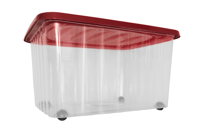 How to store seasonal decorations : use clear plastic boxes