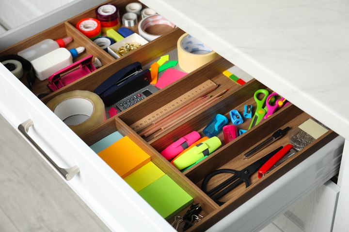 Tidy up your drawers to leave your messy office behind