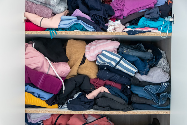 A closet with too many clothes makes your life harder