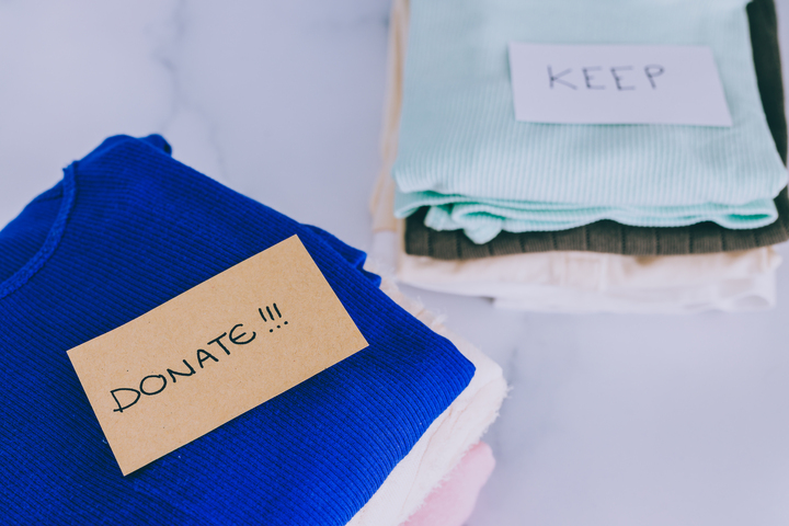 To ease the decluttering guilt, donate instead of throwing away