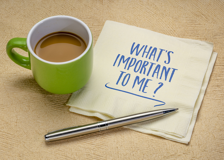 Knowing what's important to you will help you set aligned goals