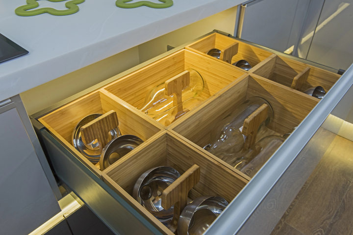 Boxes can be all you need to organize your deep kitchen drawers