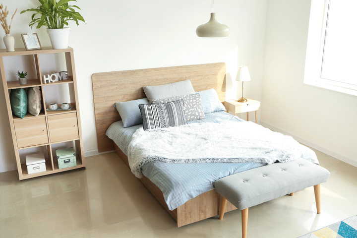 A simple bedroom can still be cozy.