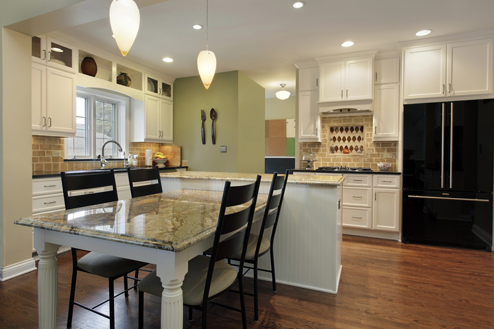 Clearing off a messy kitchen table has a huge impact on how you feel in your kitchen.