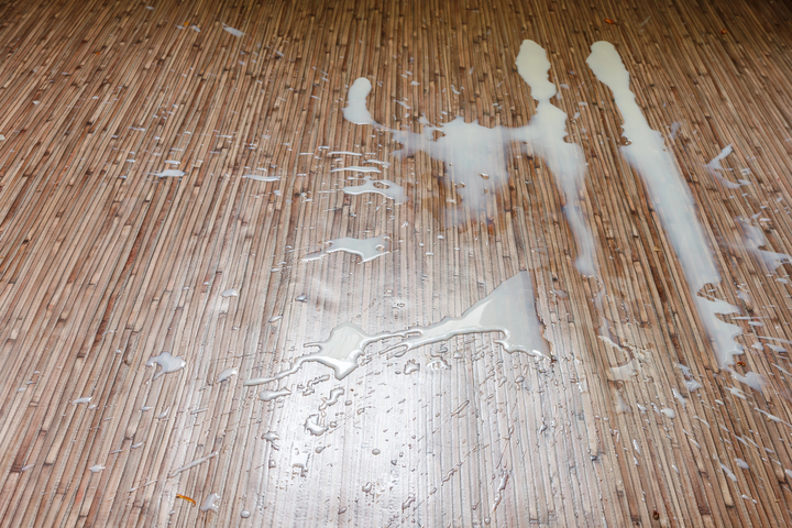 A dirty floor can make your kitchen look messy.