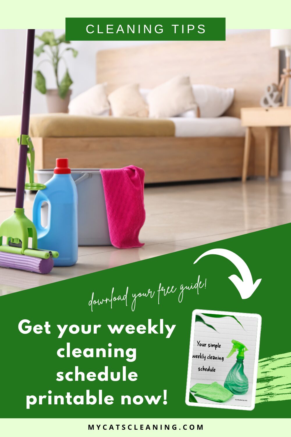 Weekly cleaning schedule printable