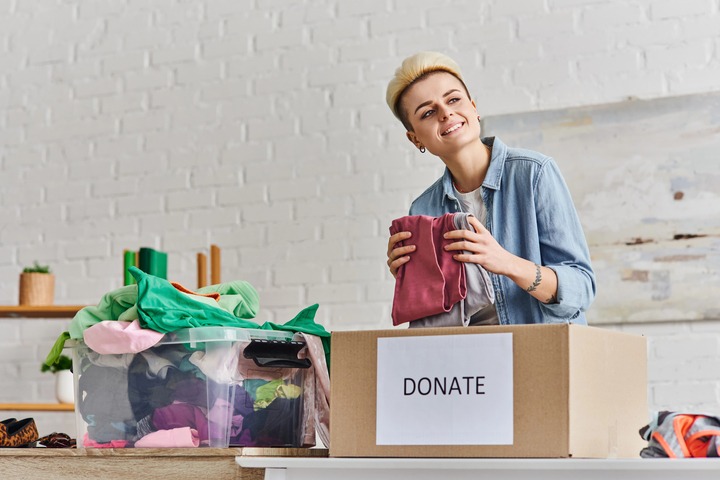 How to declutter faster? Declutter your clothes while you fold them.